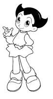 coloriage uranie la soeur d astro boy